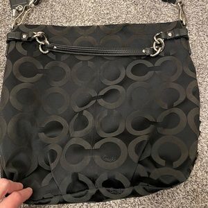 Coach— Black Signature C shoulder bag